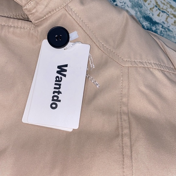 WANTDO tan classic belted trench coat size small new with tags - Picture 15 of 16